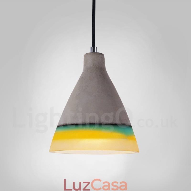 1 Luz Vintage Concrte Pendant Light