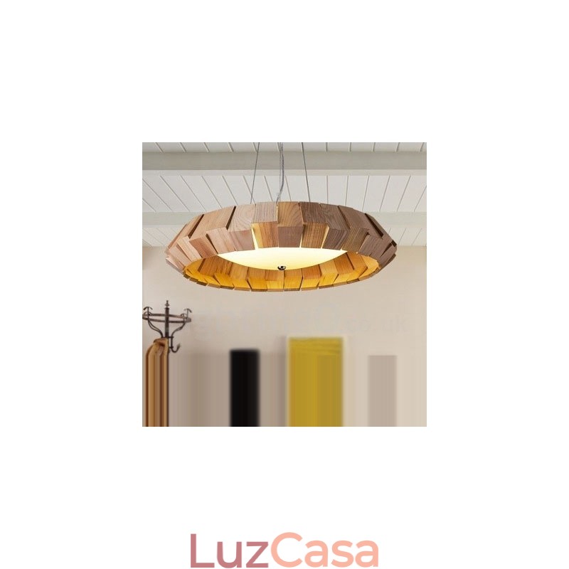 Luminária pendente de madeira contemporânea moderna