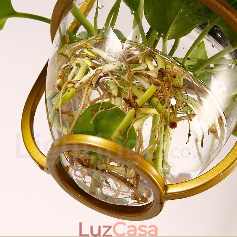 Luminária pendente de vidro de luz única clássica tradicional