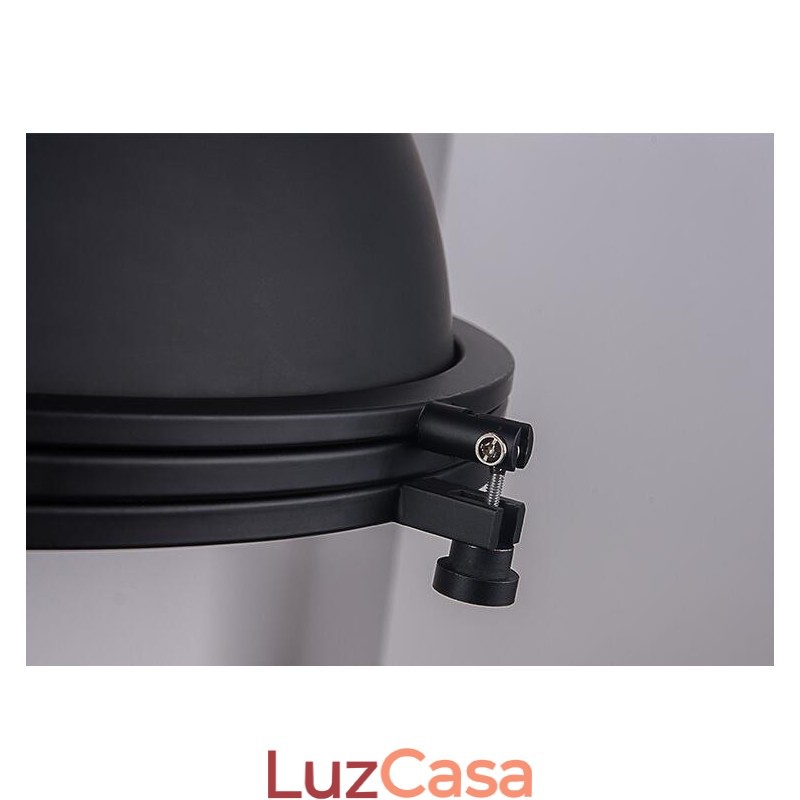 Luminária pendente de metal vintage preta