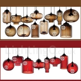 Moderno Contemporâneo Multi Cores 1 Luz de Vidro Pendente Luz