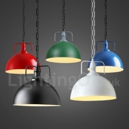 Luminária pendente de metal multicolorida vintage