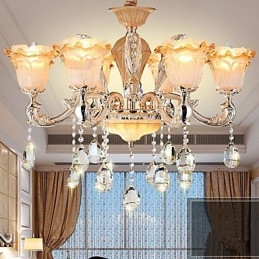 Luminária pendente de cristal retrô estilo europeu Luminária Americange