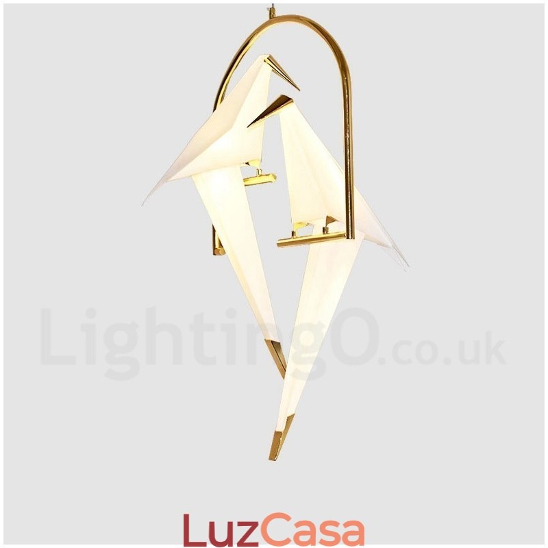 Luminária pendente moderna contemporânea Paper Crane 2 luzes