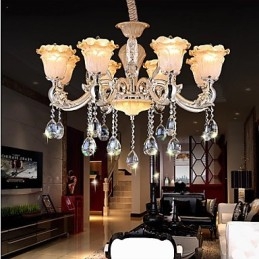 Luminária pendente de cristal retrô estilo europeu Luminária Americange