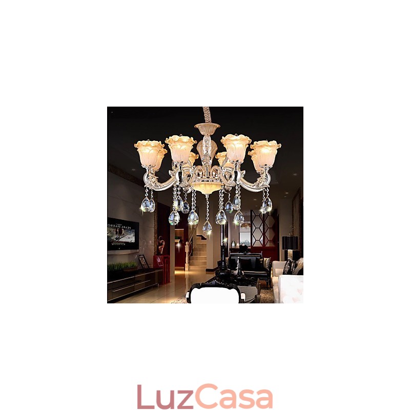 Luminária pendente de cristal retrô estilo europeu Luminária Americange
