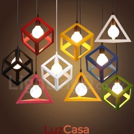 Moderno Contemporâneo Multi Cores Metal 1 Luz Pendente Luz Moderno Contemporâneo Multi Cores Metal 1 Luz Pendente Luz