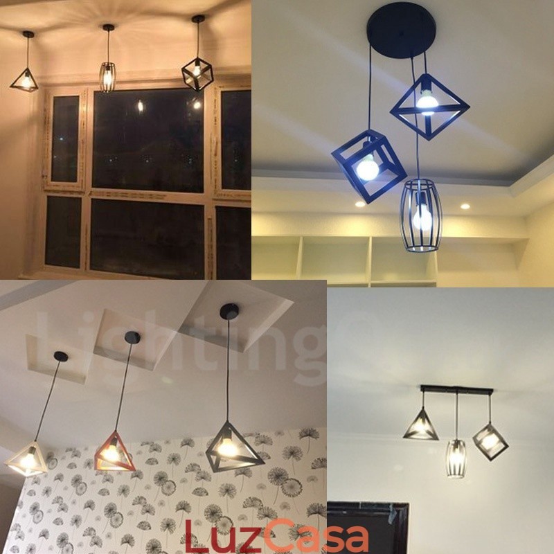 Moderno Contemporâneo Multi Cores Metal 1 Luz Pendente Luz
