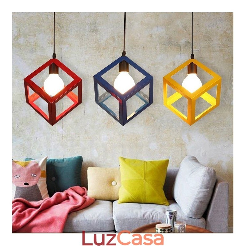 Moderno Contemporâneo Multi Cores Metal 1 Luz Pendente Luz