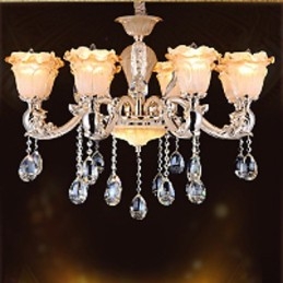 Luminária pendente de cristal retrô estilo europeu Luminária Americange