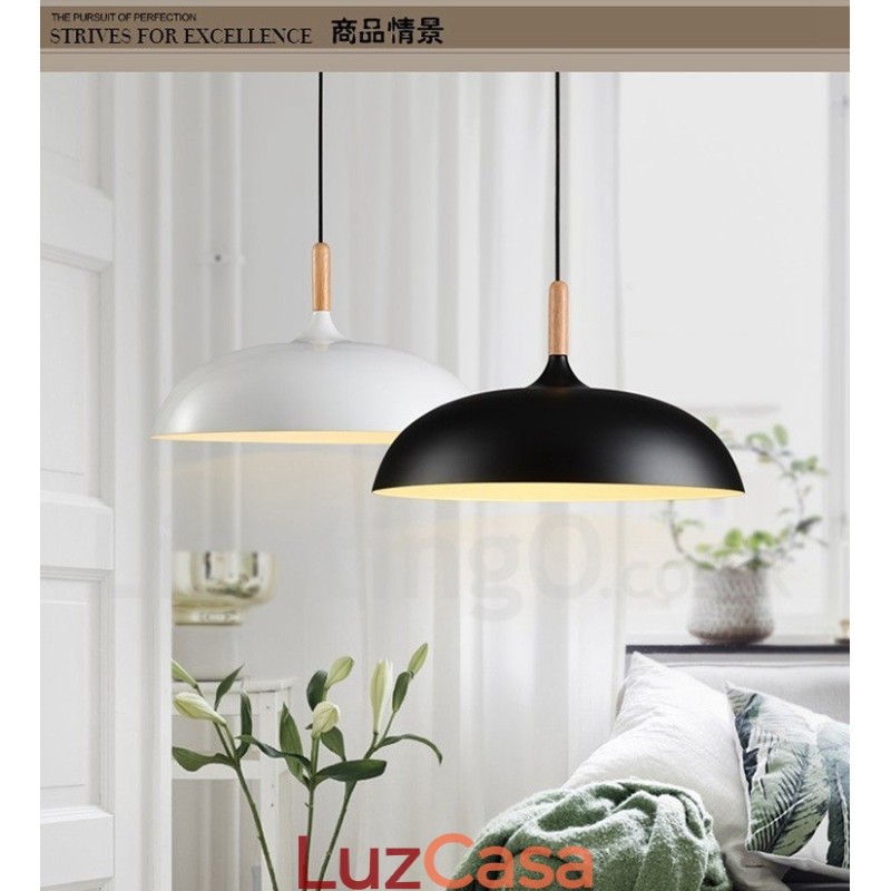 Quarto Moderno Contemporâneo 1 Luz Metal Pendente Luz