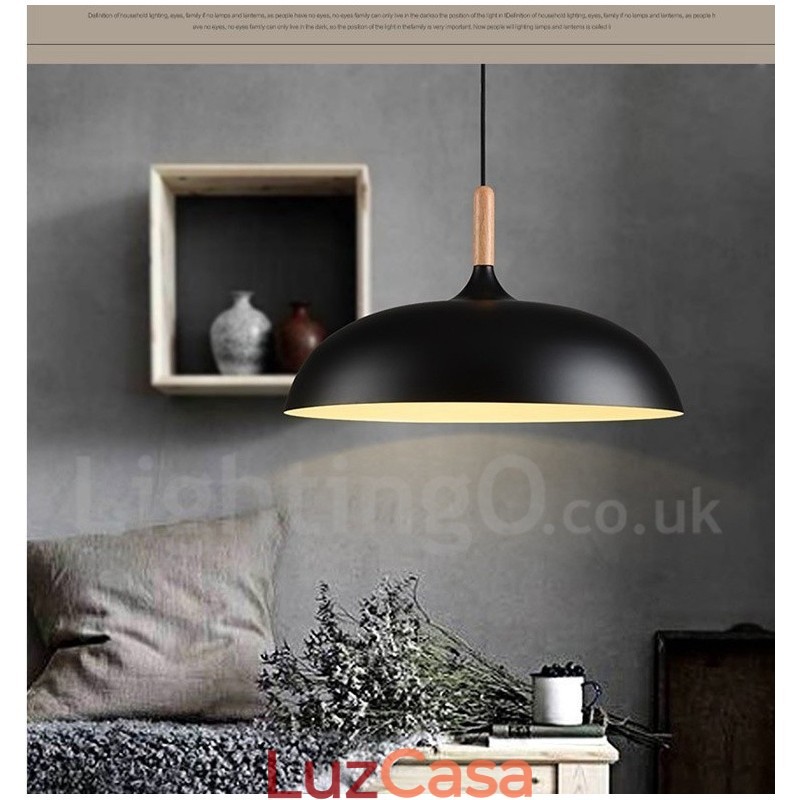 Quarto Moderno Contemporâneo 1 Luz Metal Pendente Luz