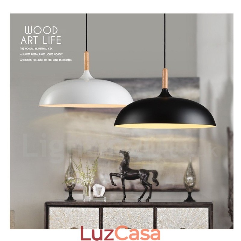 Quarto Moderno Contemporâneo 1 Luz Metal Pendente Luz