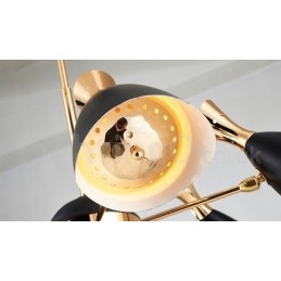 Lustre moderno contemporâneo de 6 luzes