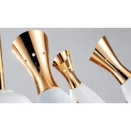 Lustre moderno contemporâneo de 6 luzes