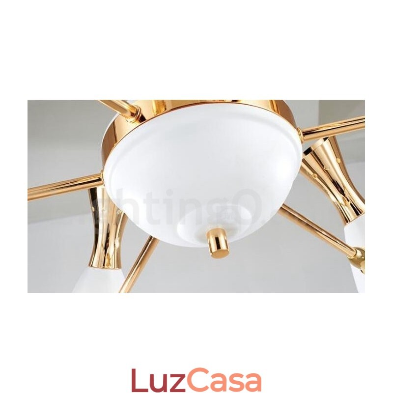 Lustre moderno contemporâneo de 8 luzes
