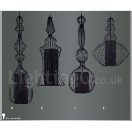 Luminária pendente em forma de vaso de metal vintage country