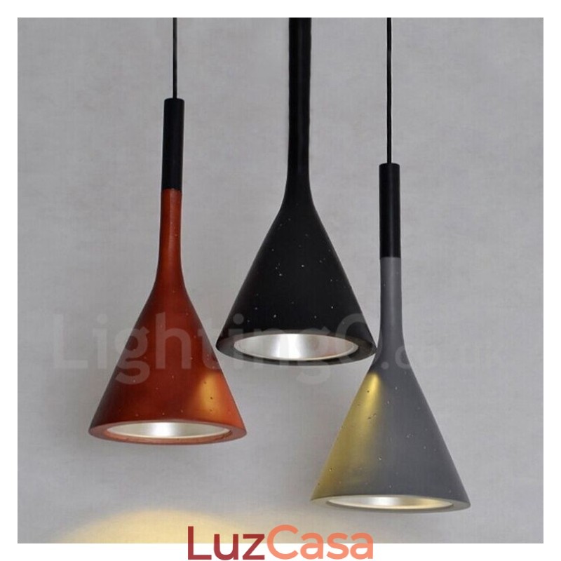1 Luz Vintage Concrte Pendant Light