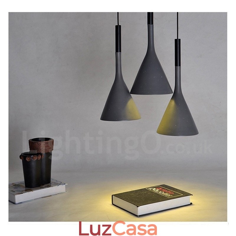 1 Luz Vintage Concrte Pendant Light