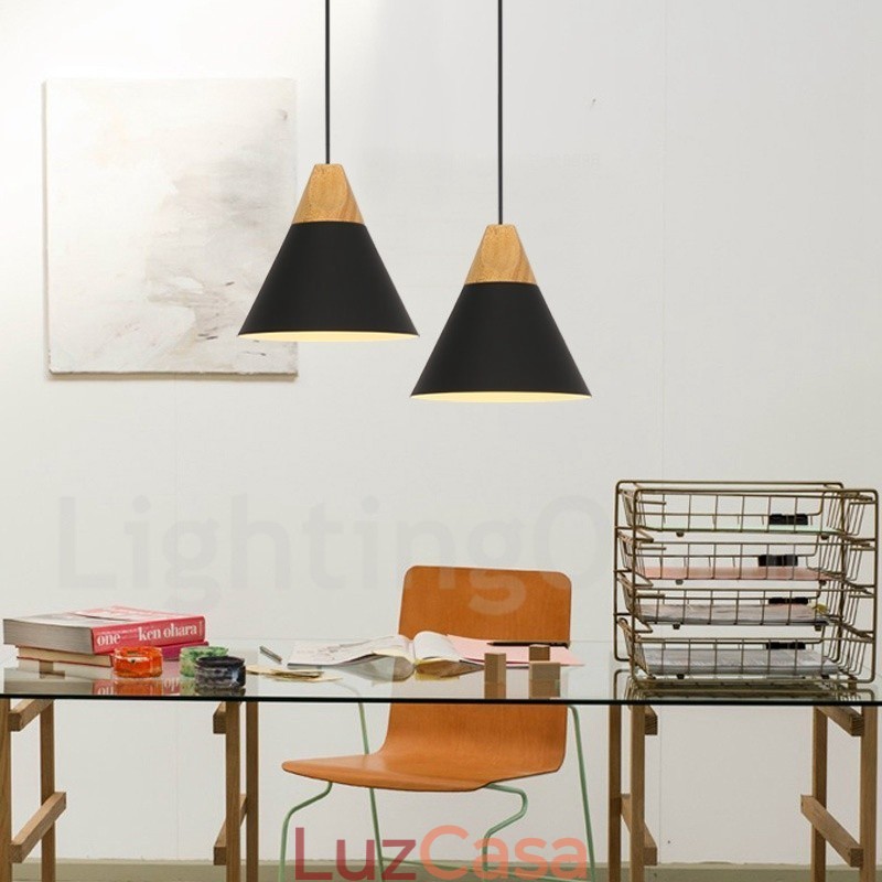 Luminária pendente moderna contemporânea de 1 luz