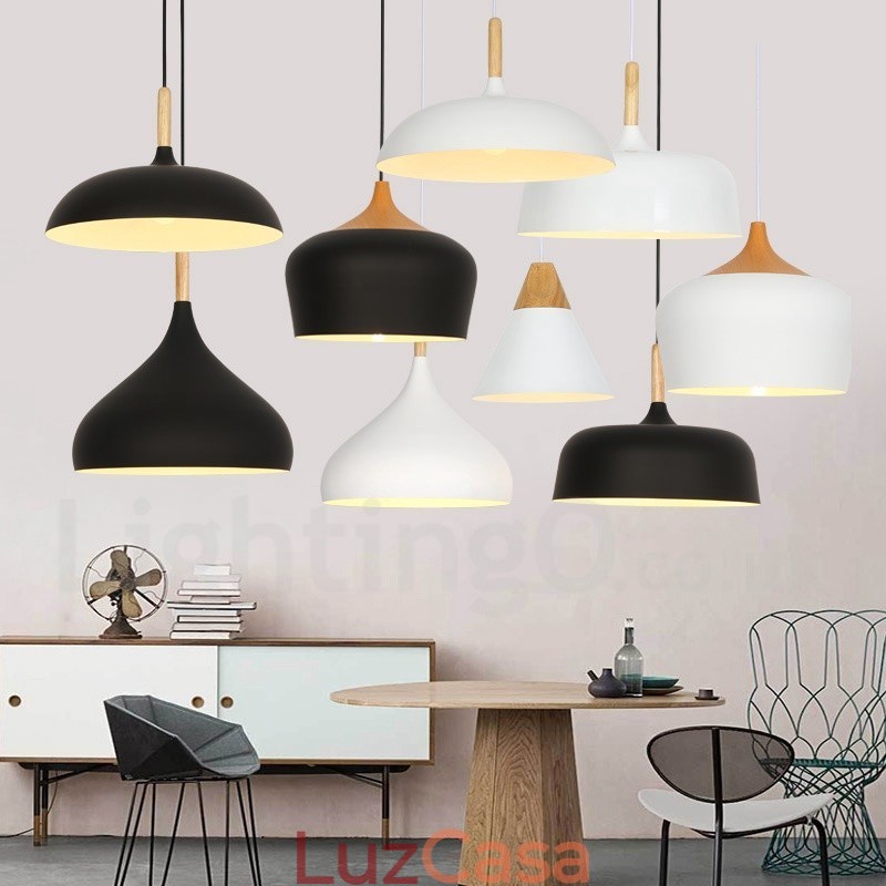 Luminária pendente moderna contemporânea de 1 luz