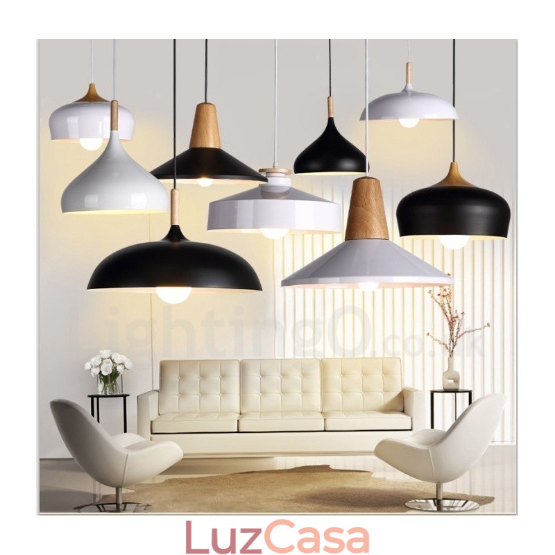 Luminária pendente moderna contemporânea de 1 luz