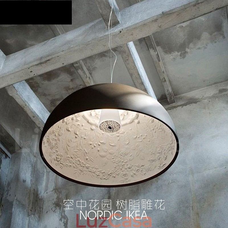 Black Rustic Lodge 1 luz pendente de luz