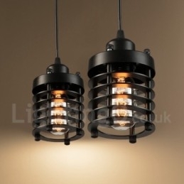 1 Luz Retro Vintage Cobre Pendente Luz
