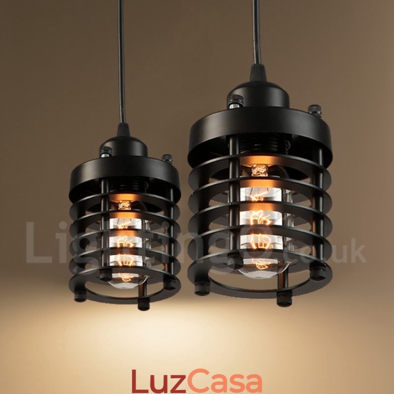 1 Luz Retro Vintage Cobre Pendente Luz