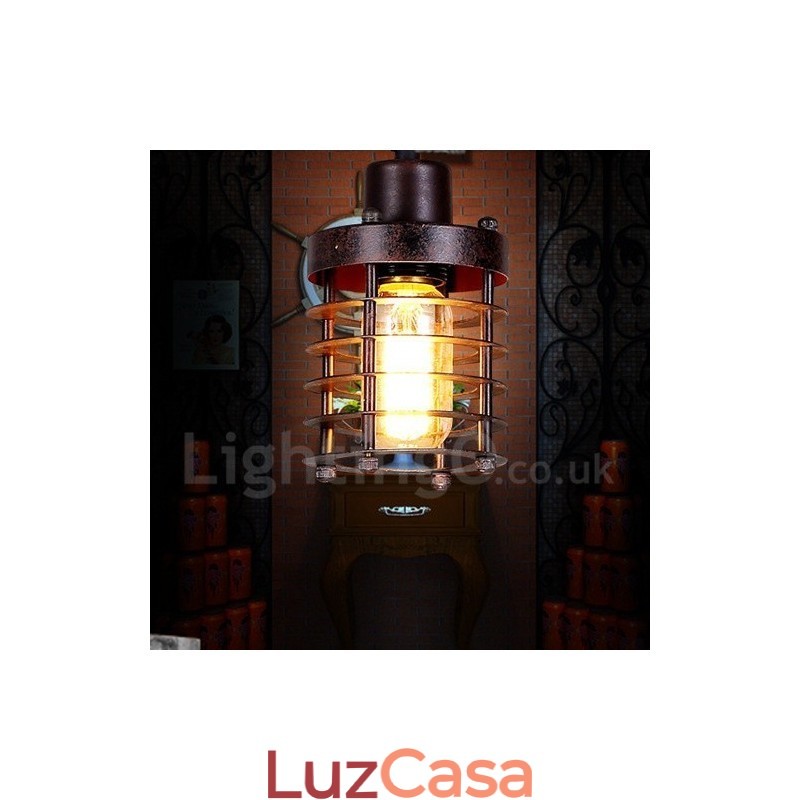 1 Luz Retro Vintage Cobre Pendente Luz