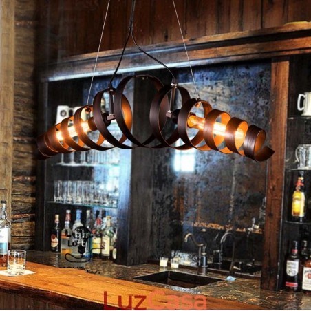 Lâmpada de ferro retrô Lustre moderno minimalista estilo industrial Lâmpada de ferro retrô Lustre moderno minimalista estilo industrial