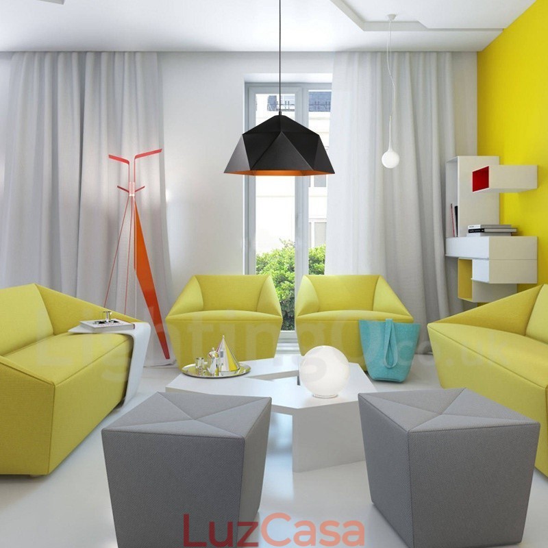 Preto 1 Luz Moderna Contemporânea Pendente Luz