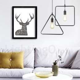 Luminária pendente moderna contemporânea de metal com 1 luz
