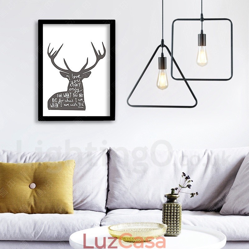 Luminária pendente moderna contemporânea de metal com 1 luz