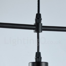 Luminária pendente moderna contemporânea de metal com 1 luz