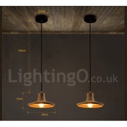 Luminária pendente moderna contemporânea de concreto com luz única