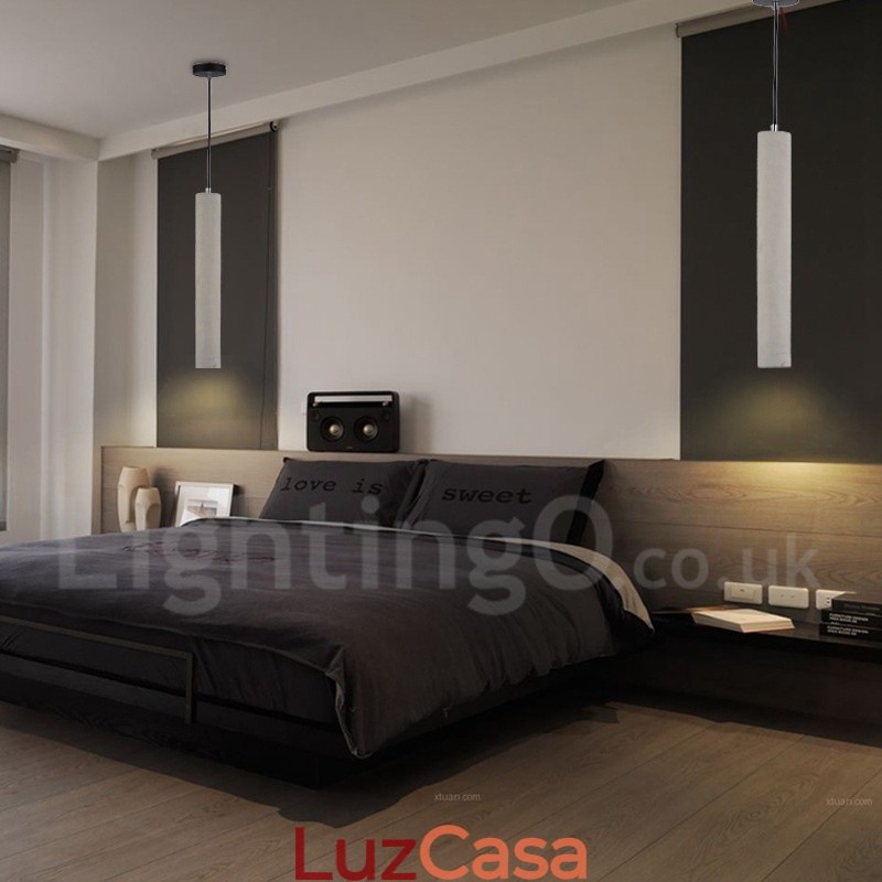 Luminária pendente moderna contemporânea de concreto com 1 luz