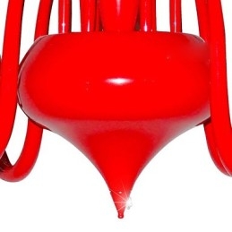 Lustre moderno 24 luzes G4 pintura vermelha