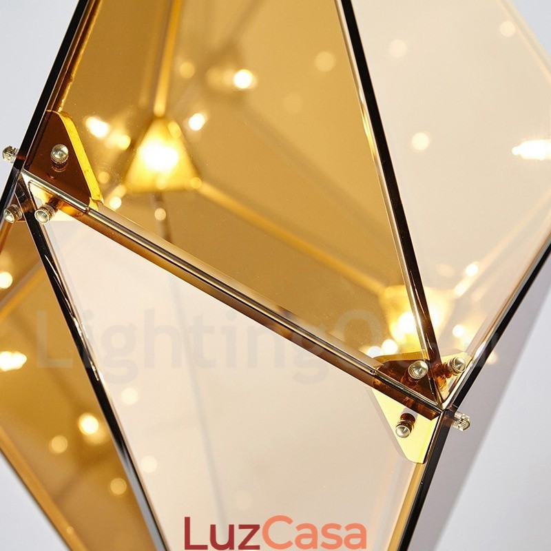 Luminária pendente moderna contemporânea com abajur de vidro
