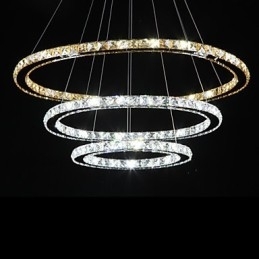 Luzes de teto com anel de estilo moderno Lâmpada de teto de cristal