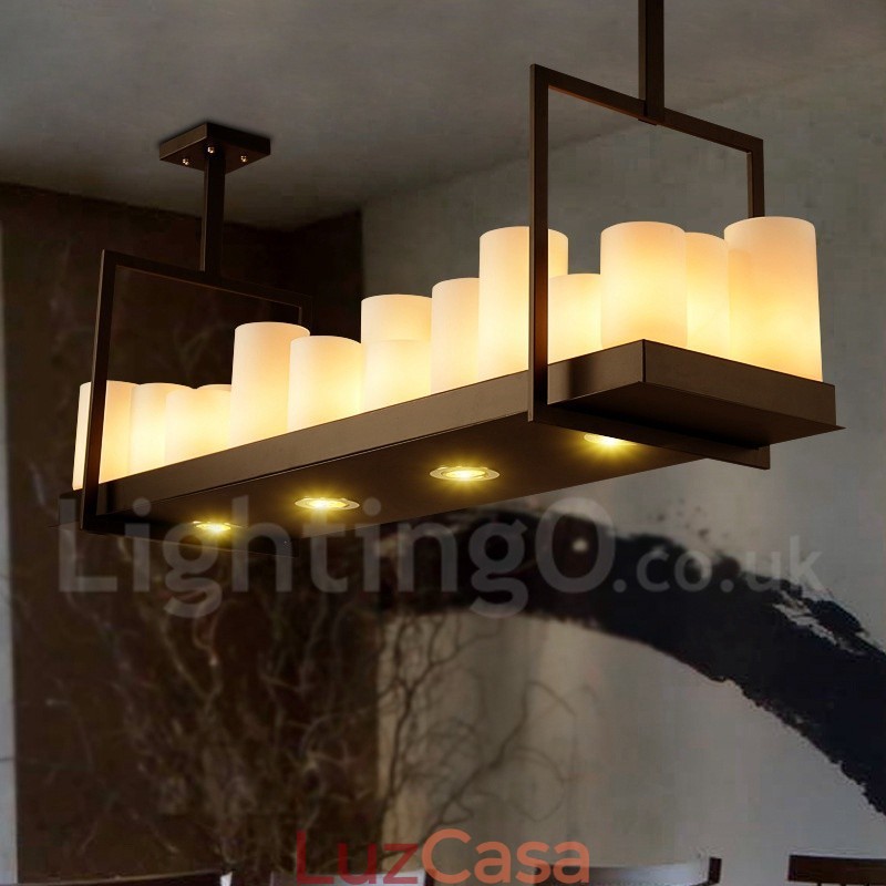 Luminária pendente rústica vintage para castiçal