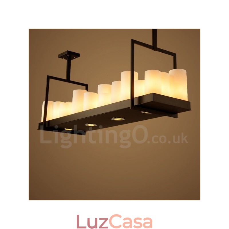 Luminária pendente rústica vintage para castiçal