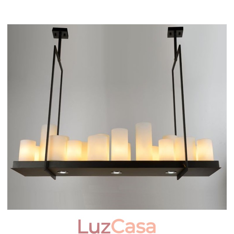 Luminária pendente rústica vintage para castiçal