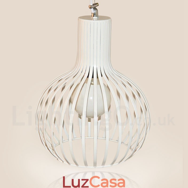 Luminária pendente moderna contemporânea de metal com globo de 1 luz
