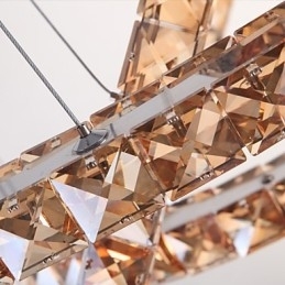 Luzes de teto com anel de estilo moderno Lâmpada de teto de cristal