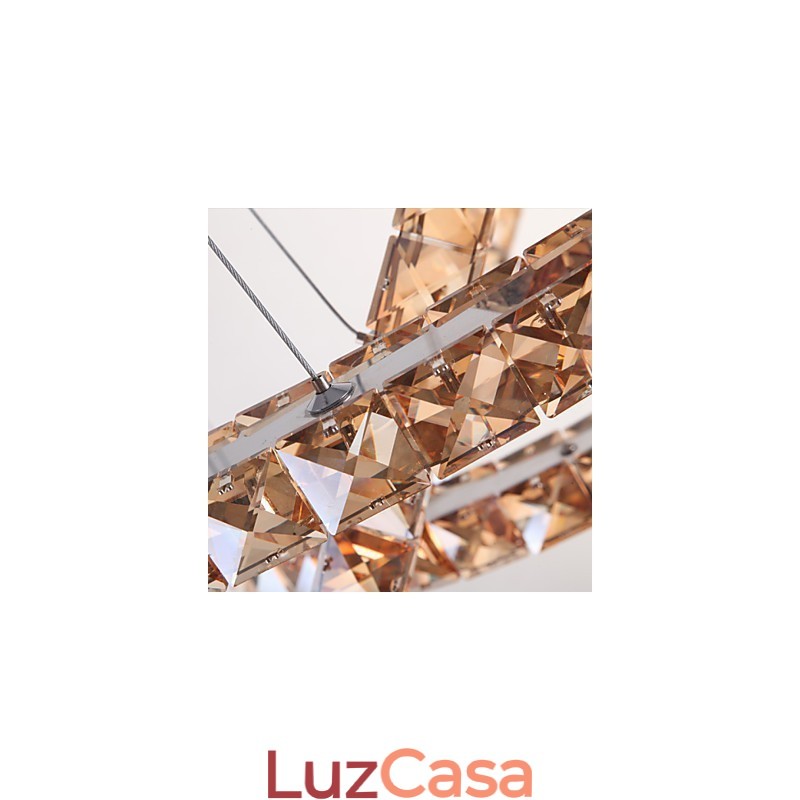 Luzes de teto com anel de estilo moderno Lâmpada de teto de cristal