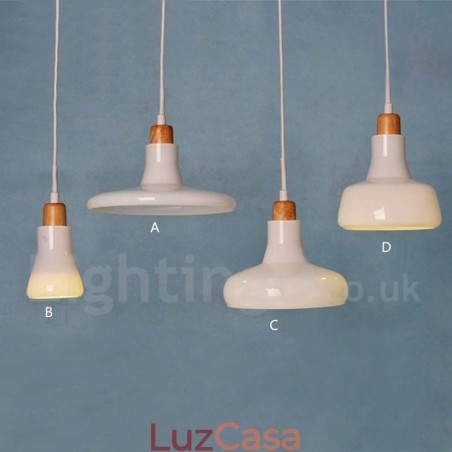 Luminária pendente retrô vintage com abajur de vidro Luminária pendente retrô vintage com abajur de vidro