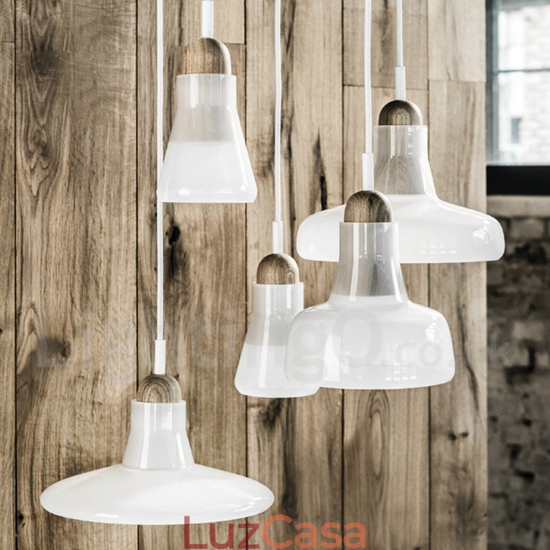 Luminária pendente retrô vintage com abajur de vidro