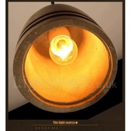 Luminária pendente de concreto retrô vintage