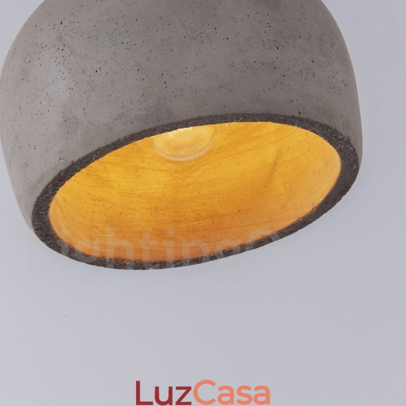 Retro Vintage Madeira Concrte Luz Pendente Única Luz